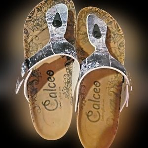 CALCEO -  T-Strap Sandal (size 40)